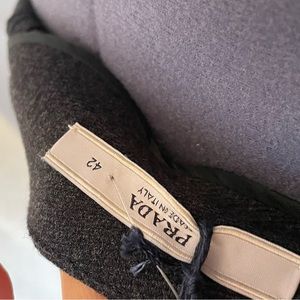 NWT Prada maxi pleated wool skirt, sz 42